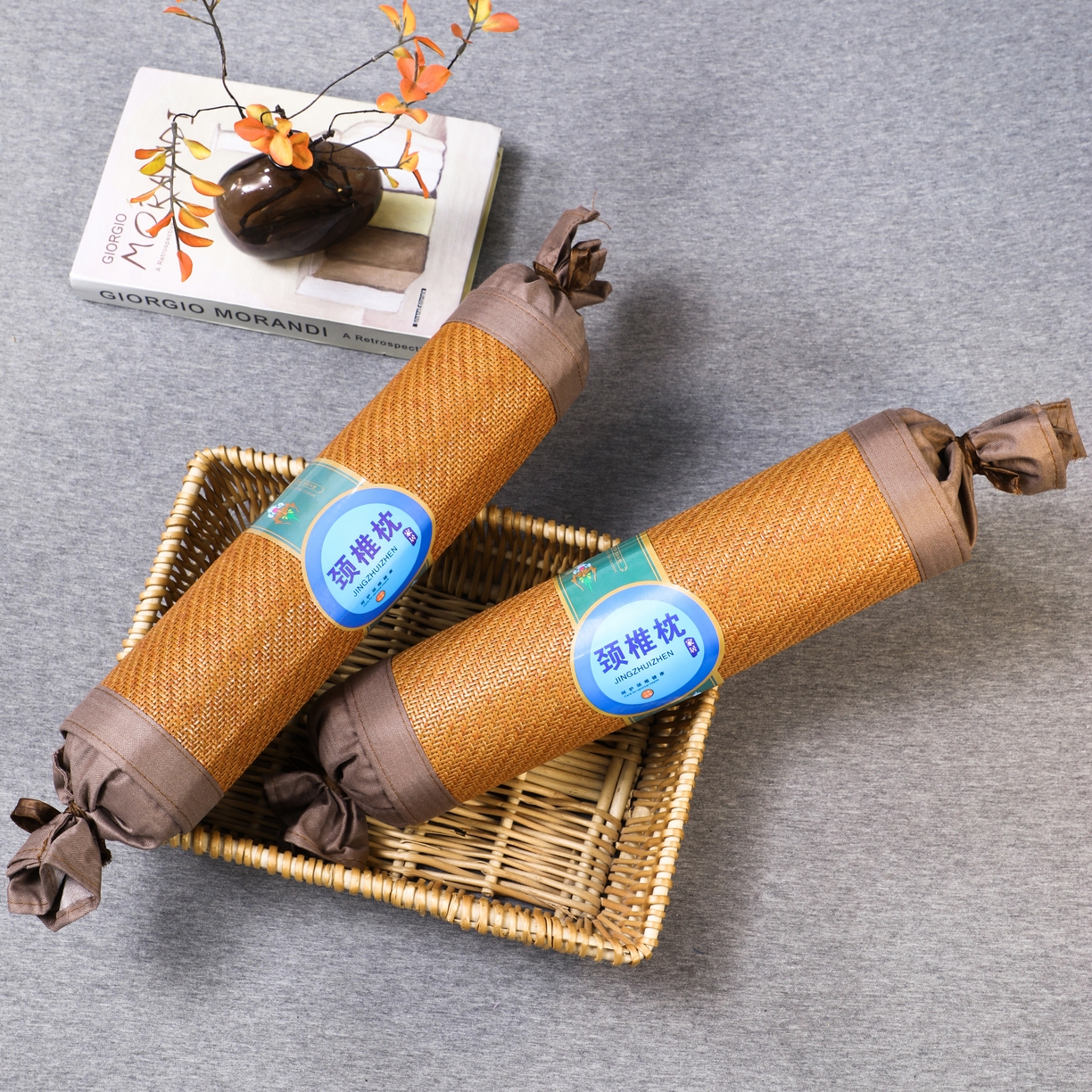 91家纺网 家纺一手货源 找家纺 （总）芯洲  2026新款夏季冰凉清爽藤席凉席颈椎荞麦枕