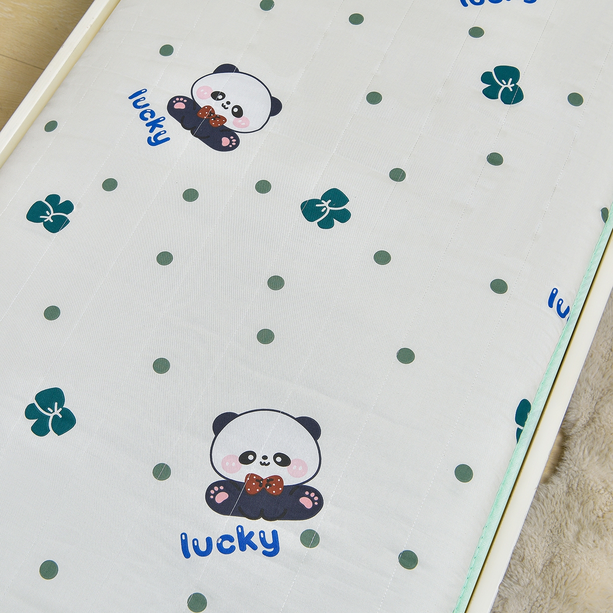 91家纺网 家纺一手货源 找家纺 宝贝优选 2026新款儿童凉席加厚四季床垫午休垫拼接床垫 春游熊宝宝