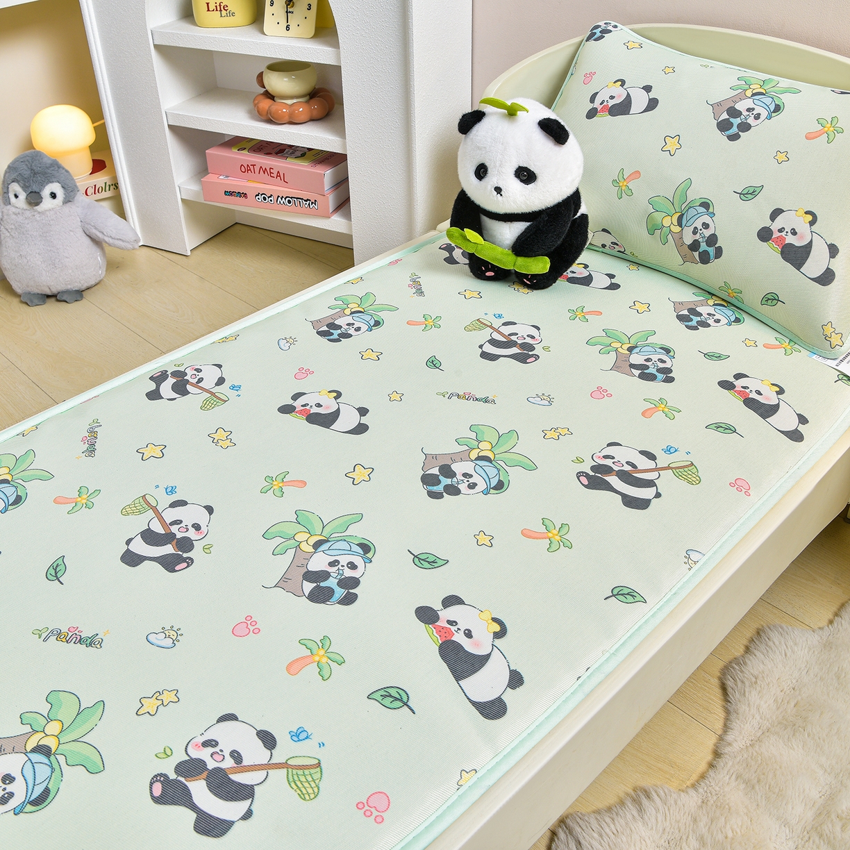 91家纺网 家纺一手货源 找家纺 宝贝优选 2026新款儿童凉席加厚四季床垫午休垫拼接床垫 春游熊宝宝