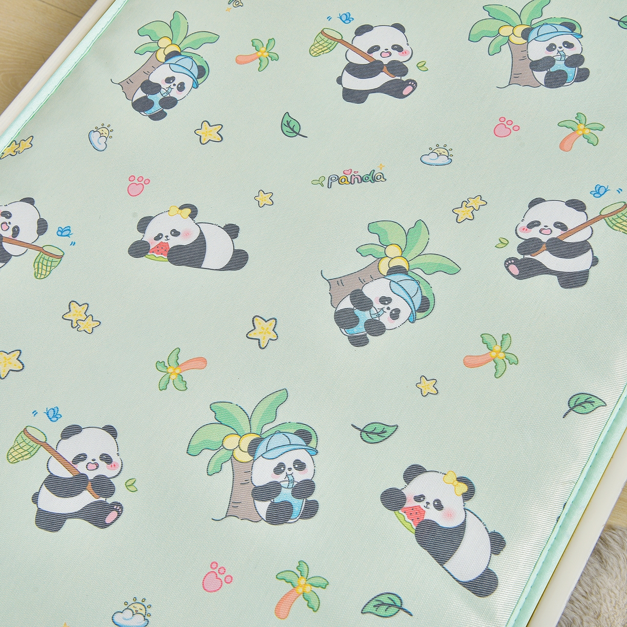 91家纺网 家纺一手货源 找家纺 宝贝优选 2026新款儿童凉席加厚四季床垫午休垫拼接床垫 春游熊宝宝