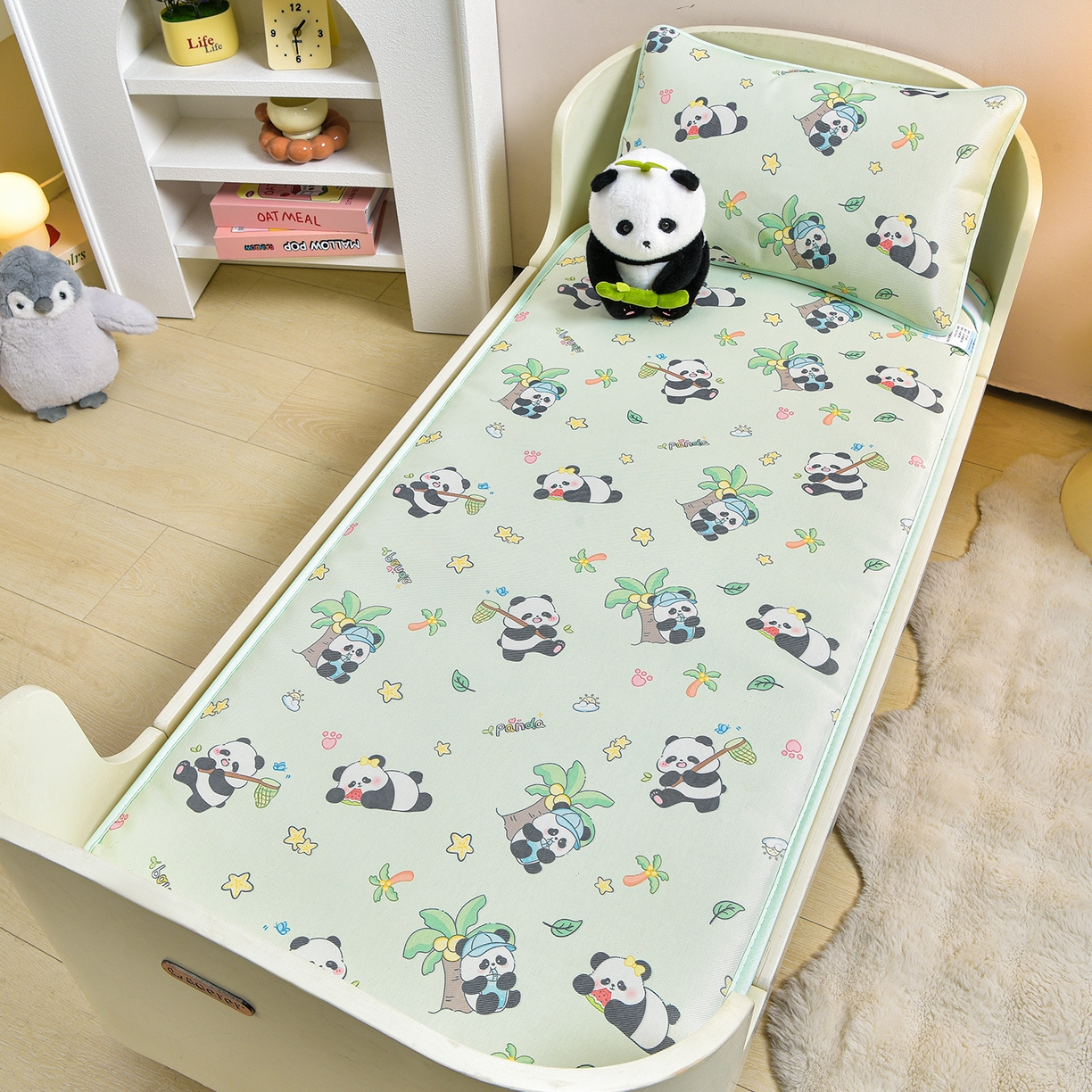 91家纺网 家纺一手货源 找家纺 宝贝优选 2026新款儿童凉席加厚四季床垫午休垫拼接床垫 春游熊宝宝