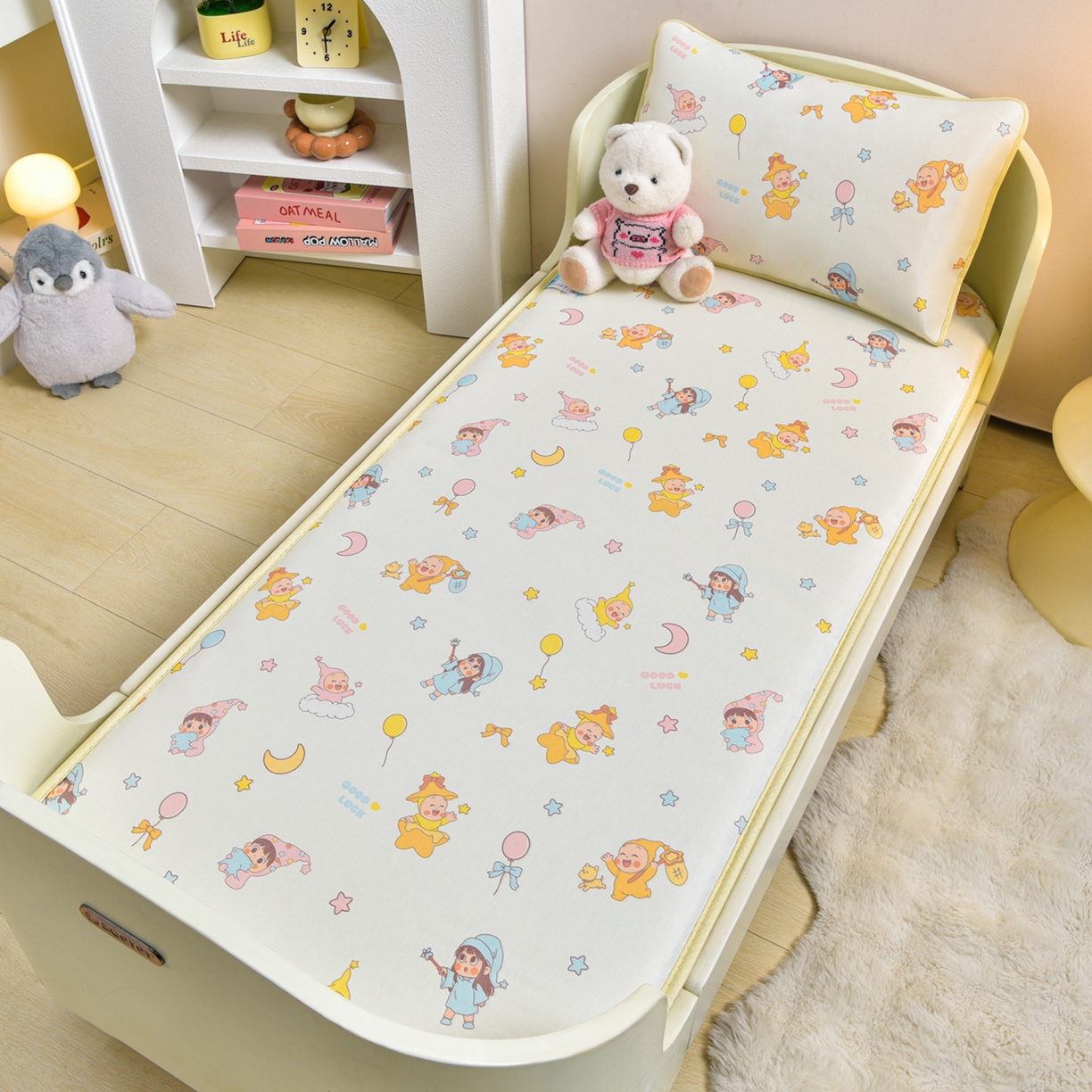 91家纺网 家纺一手货源 找家纺 宝贝优选 2026新款儿童凉席加厚四季床垫午休垫拼接床垫 精灵王国