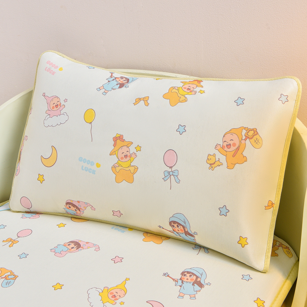 91家纺网 家纺一手货源 找家纺 宝贝优选 2026新款儿童凉席加厚四季床垫午休垫拼接床垫 精灵王国