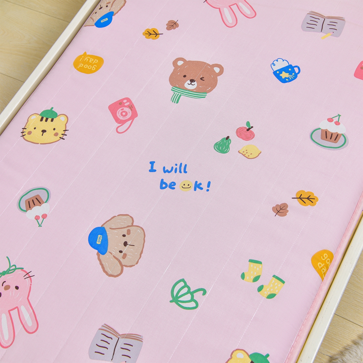 91家纺网 家纺一手货源 找家纺 宝贝优选 2026新款儿童凉席加厚四季床垫午休垫拼接床垫 卡通欢乐园