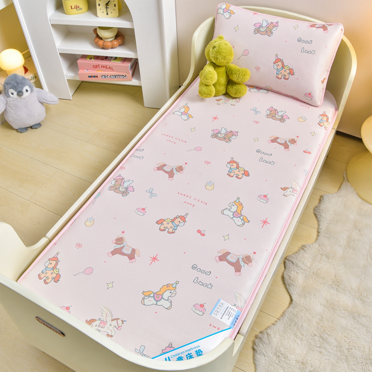 91家纺网 家纺一手货源 找家纺 宝贝优选 2026新款儿童凉席加厚四季床垫午休垫拼接床垫 卡通欢乐园