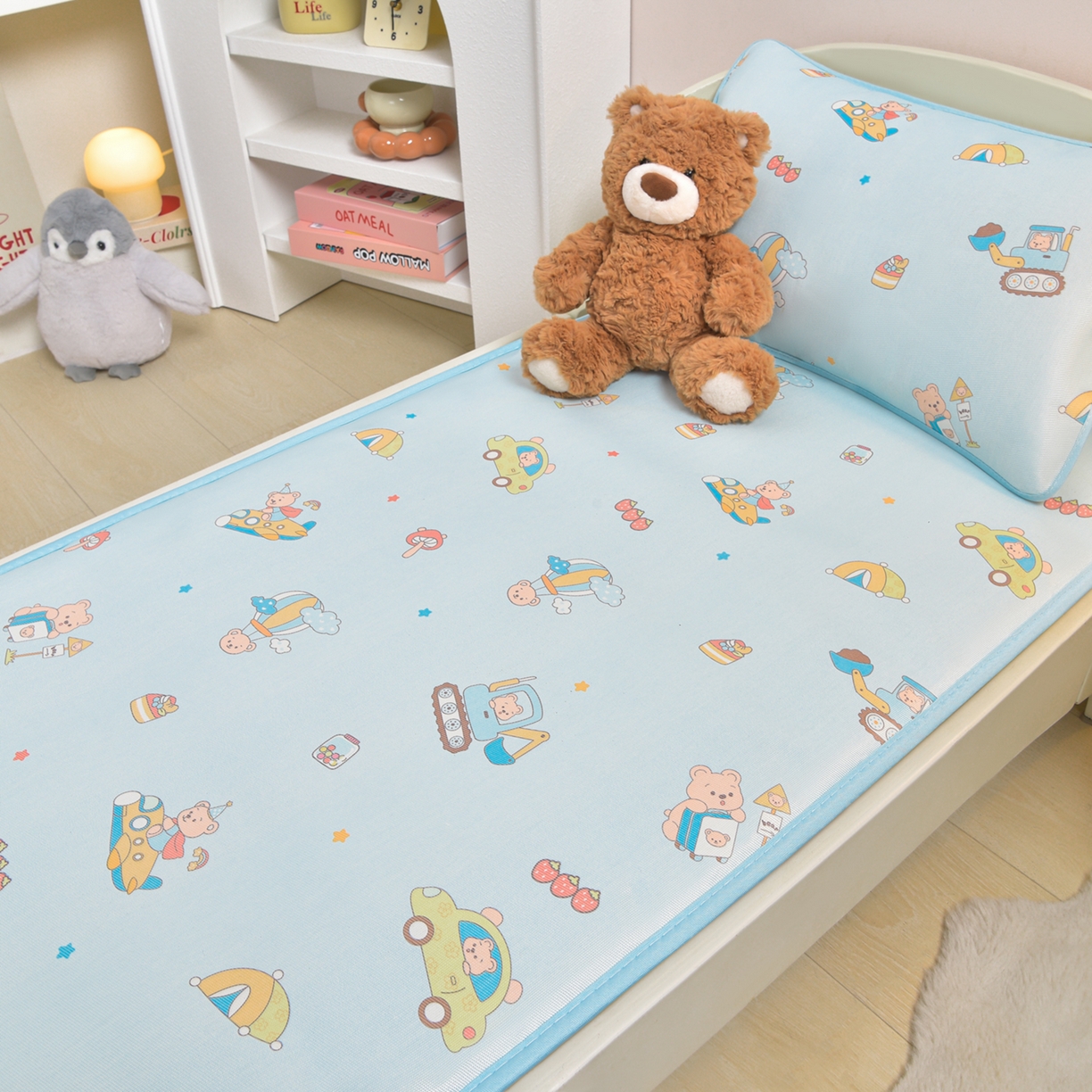 91家纺网 家纺一手货源 找家纺 宝贝优选 2026新款儿童凉席加厚四季床垫午休垫拼接床垫 快乐旅行家