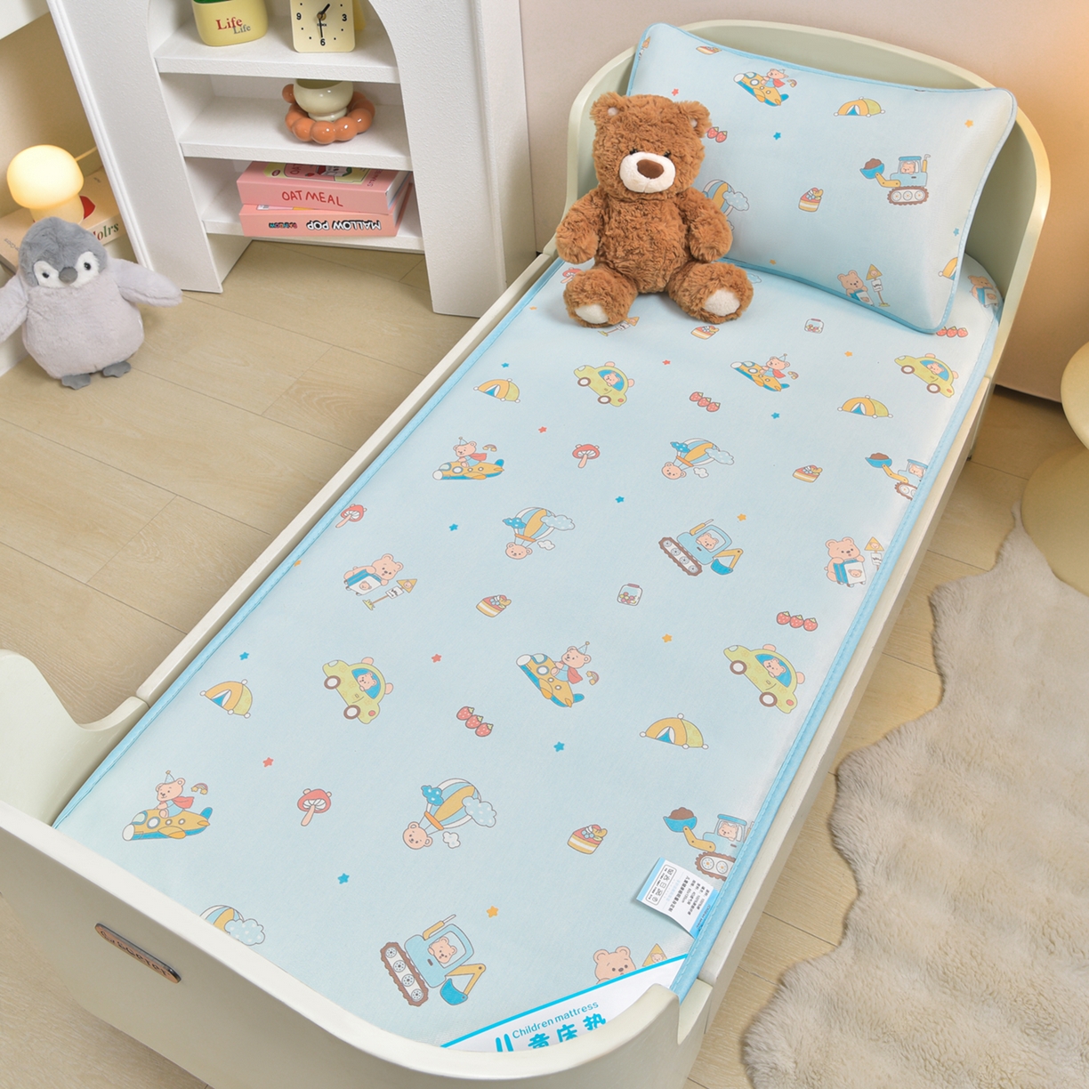 91家纺网 家纺一手货源 找家纺 宝贝优选 2026新款儿童凉席加厚四季床垫午休垫拼接床垫 快乐旅行家