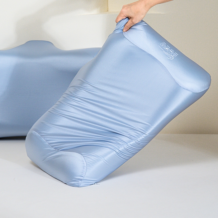 91家纺网 家纺一手货源 找家纺 仁宇枕业 2026新款新品零压深睡记忆棉枕头枕芯 零压记忆枕-蓝色