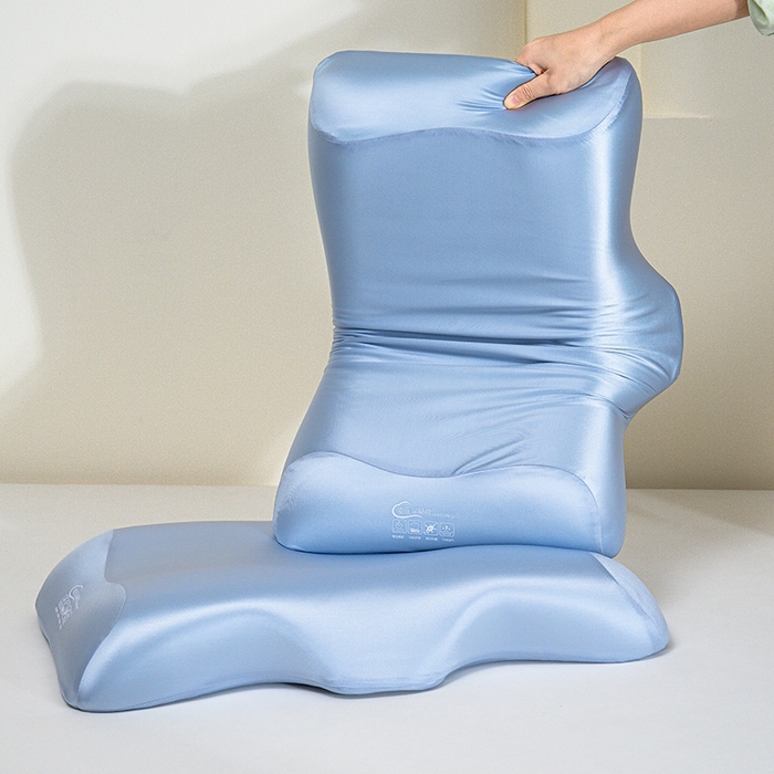 91家纺网 家纺一手货源 找家纺 仁宇枕业 2026新款新品零压深睡记忆棉枕头枕芯 零压记忆枕-蓝色