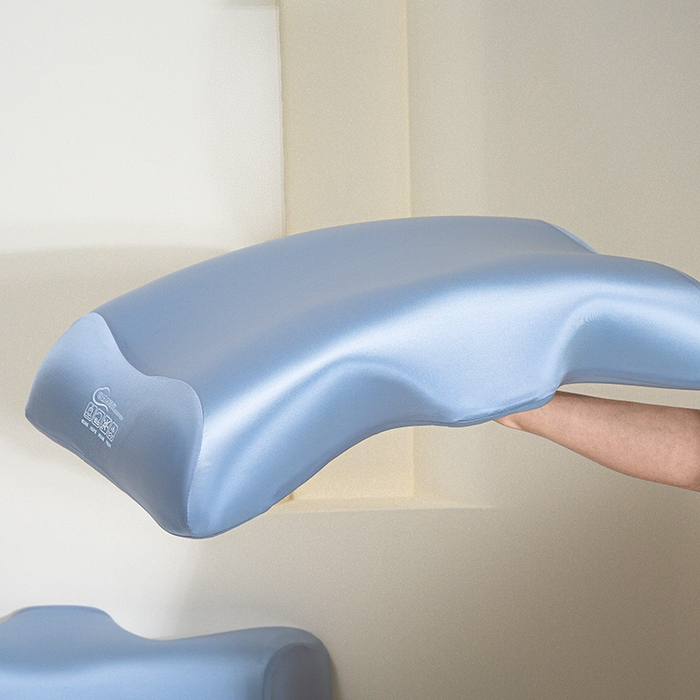 91家纺网 家纺一手货源 找家纺 仁宇枕业 2026新款新品零压深睡记忆棉枕头枕芯 零压记忆枕-蓝色