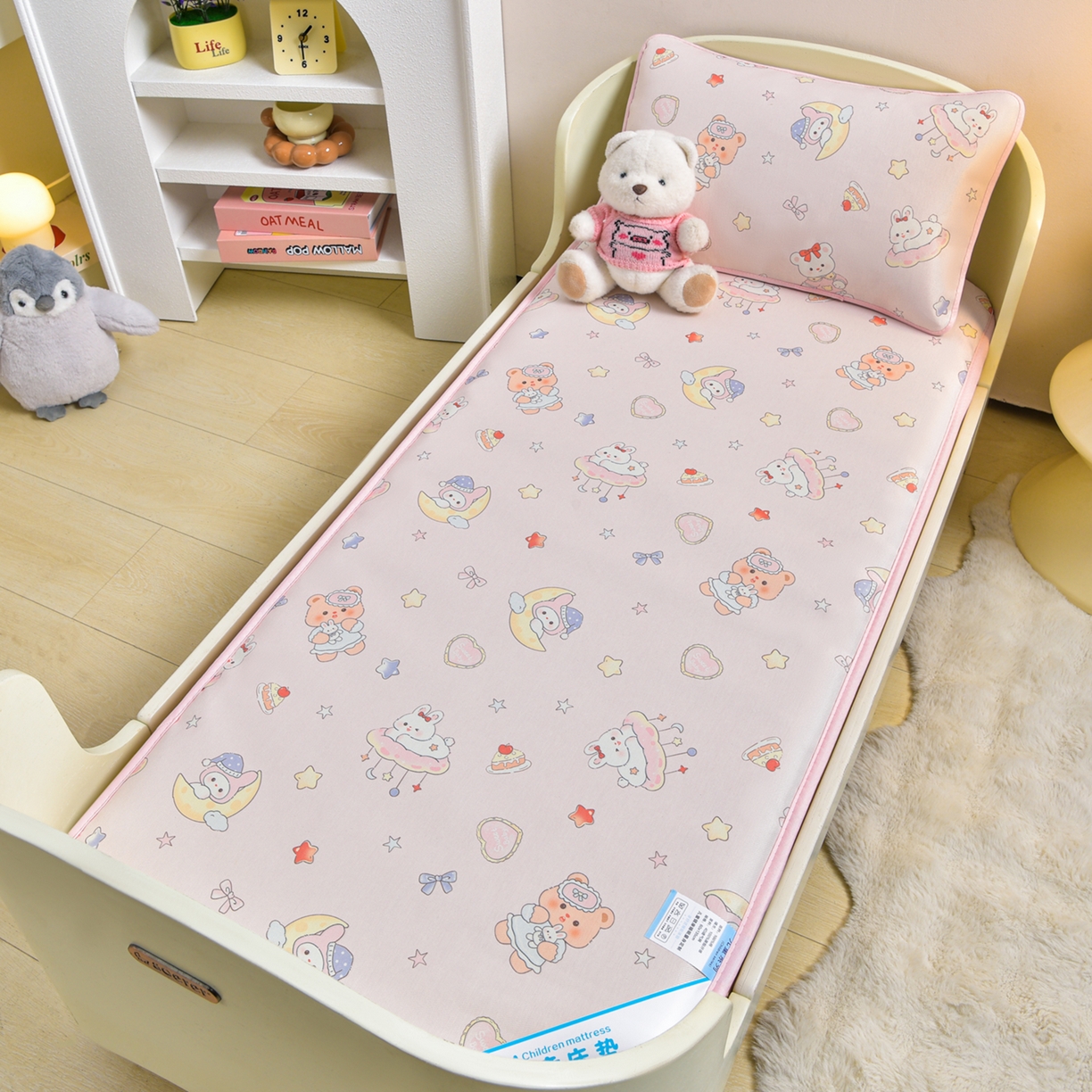 91家纺网 家纺一手货源 找家纺 宝贝优选 2026新款儿童凉席加厚四季床垫午休垫拼接床垫 梦幻乐园