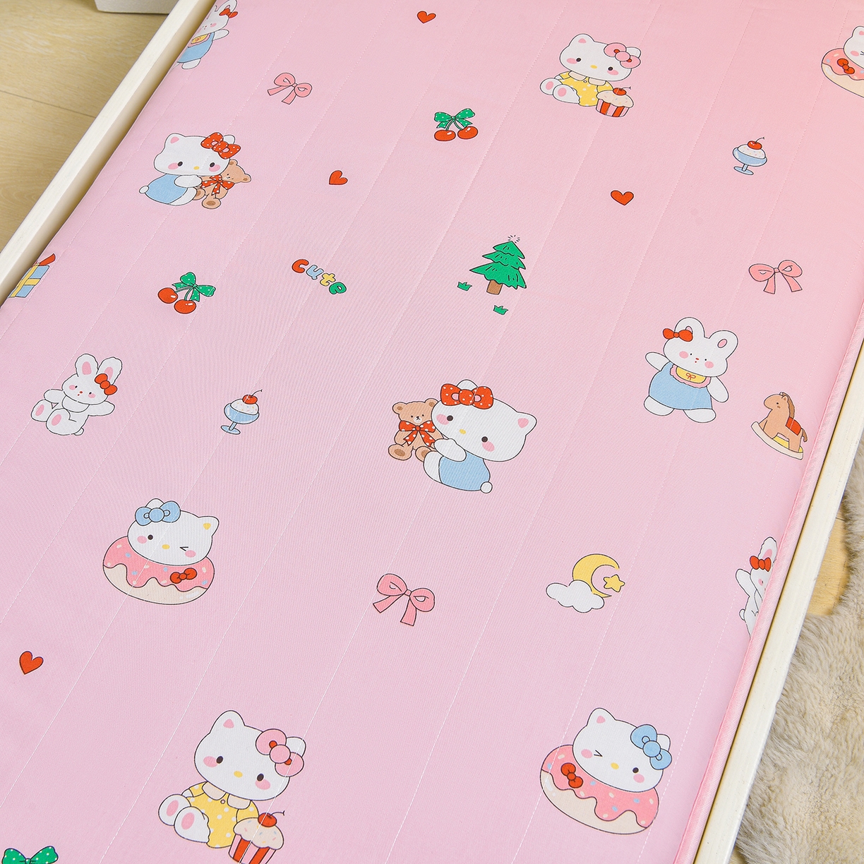 91家纺网 家纺一手货源 找家纺 宝贝优选 2026新款儿童凉席加厚四季床垫午休垫拼接床垫 梦幻乐园