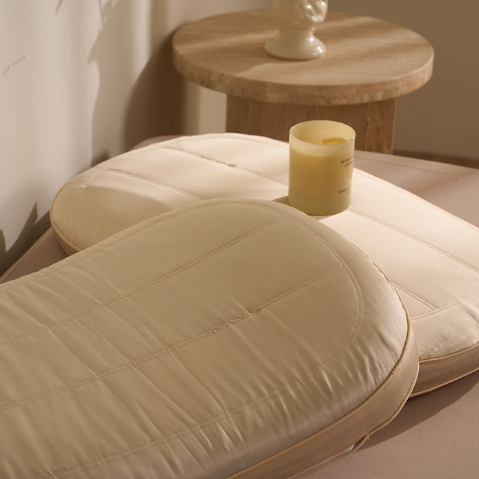 91家纺网 家纺一手货源 找家纺 微枕芯 2026新款生物基蚕丝玫瑰面包枕 香槟色