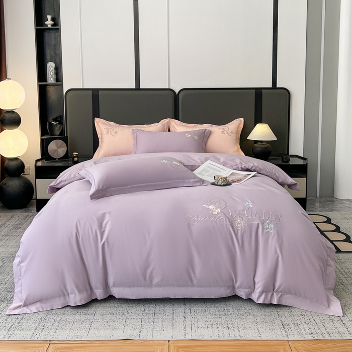 91家纺网 家纺一手货源 找家纺 （总）AB家纺  2026年新款全棉绣花四件套—春妍