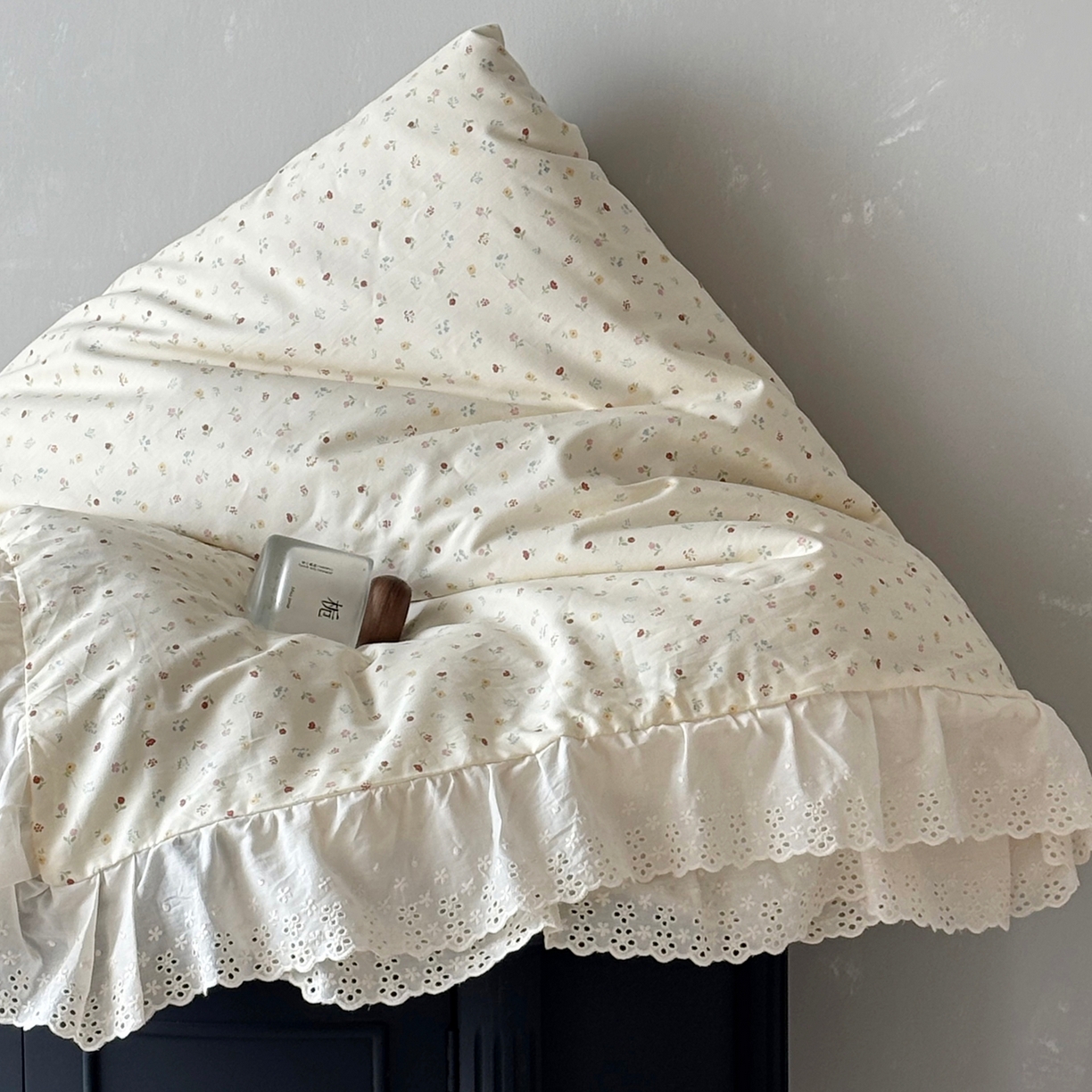 91家纺网 家纺一手货源 找家纺 （总）满座家居 2026新款法式纯棉花边全棉床盖四件套小碎花田园风