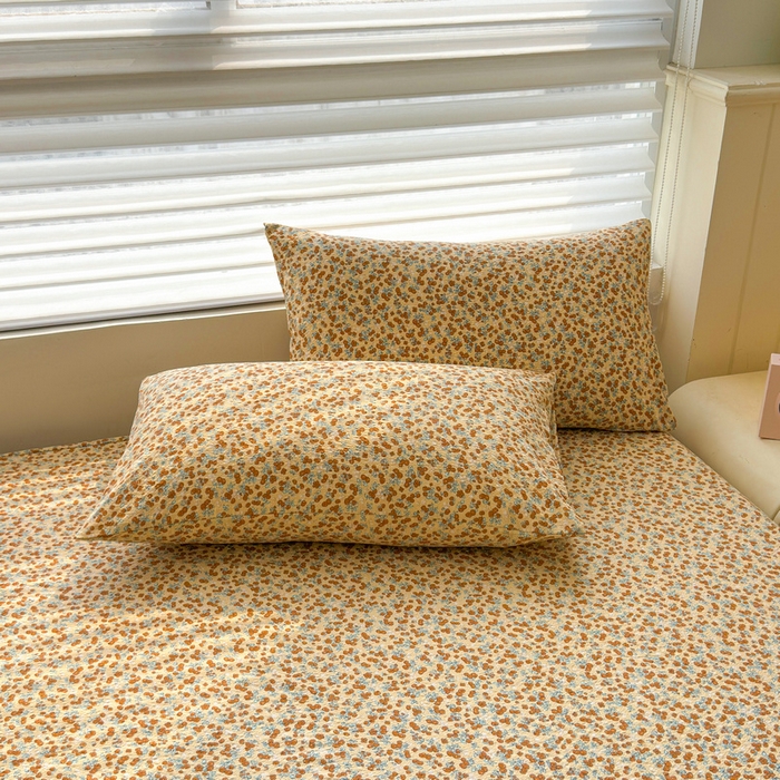 91家纺网 家纺一手货源 找家纺 梵朴 2026新款A类泡芙棉云感木棉邹邹纱双层纱床笠三件套 暖檣枝