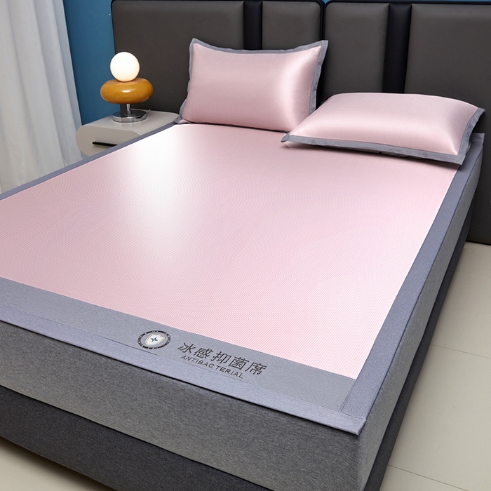 91家纺网 家纺一手货源 找家纺 （总）铺尚美家纺 2026 新款A类复合加厚三明治抗菌碳光冰丝席子凉席三件套