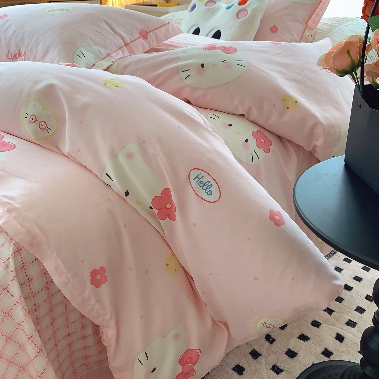 91家纺网 家纺一手货源 找家纺 （总）奈萝家纺 2025新款全棉纯棉小清新印花四件套-第二波