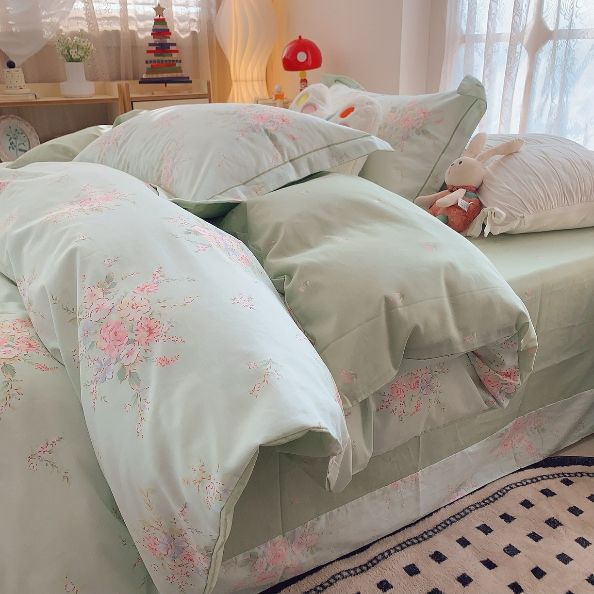 91家纺网 家纺一手货源 找家纺 （总）奈萝家纺 2025新款全棉纯棉小清新印花四件套-第二波