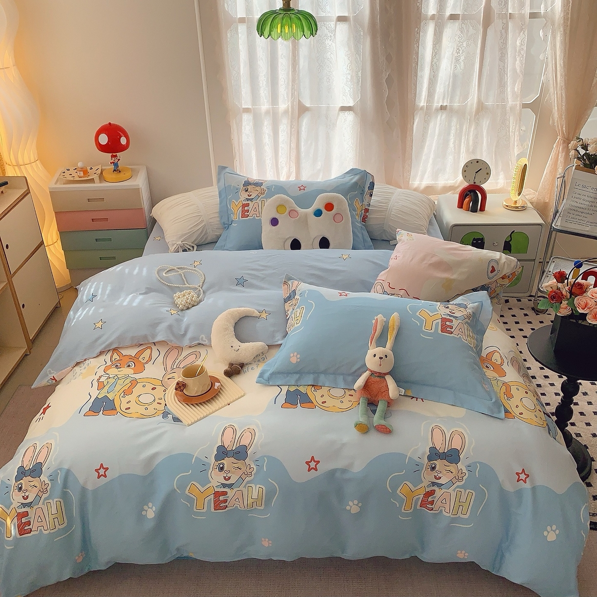 91家纺网 家纺一手货源 找家纺 奈萝家纺 2025新款全棉纯棉小清新印花四件套-第二波 朱迪