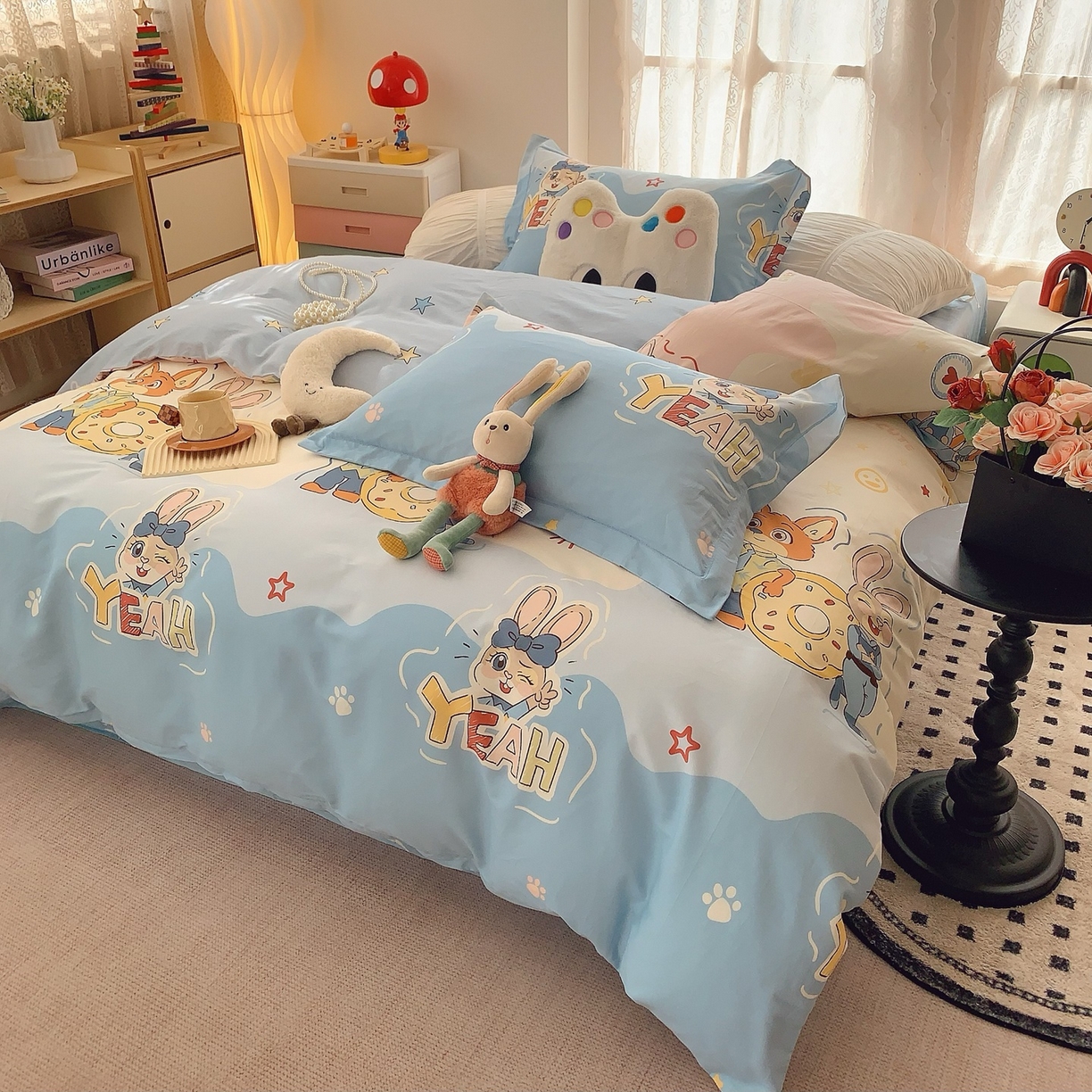 91家纺网 家纺一手货源 找家纺 奈萝家纺 2025新款全棉纯棉小清新印花四件套-第二波 朱迪