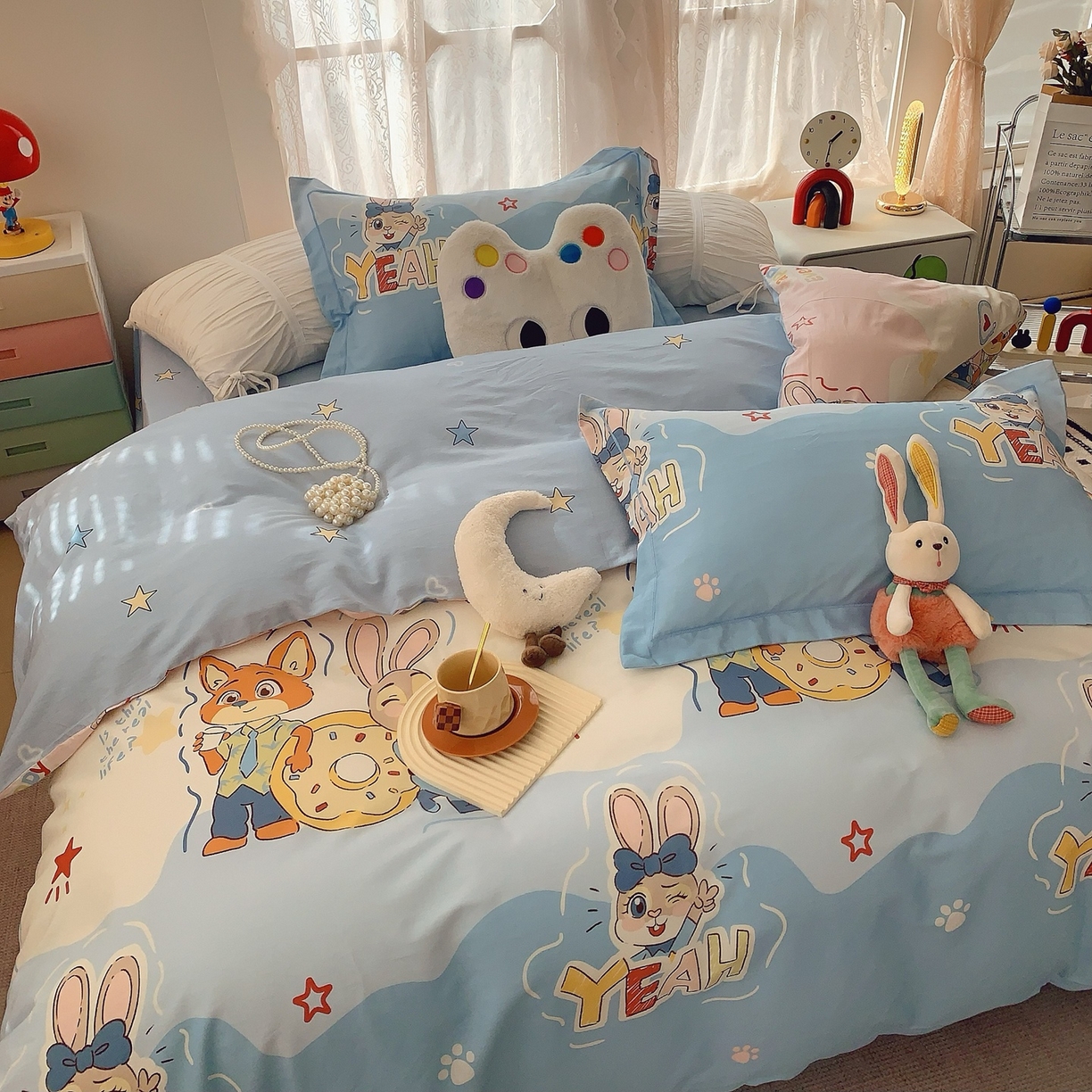 91家纺网 家纺一手货源 找家纺 奈萝家纺 2025新款全棉纯棉小清新印花四件套-第二波 朱迪