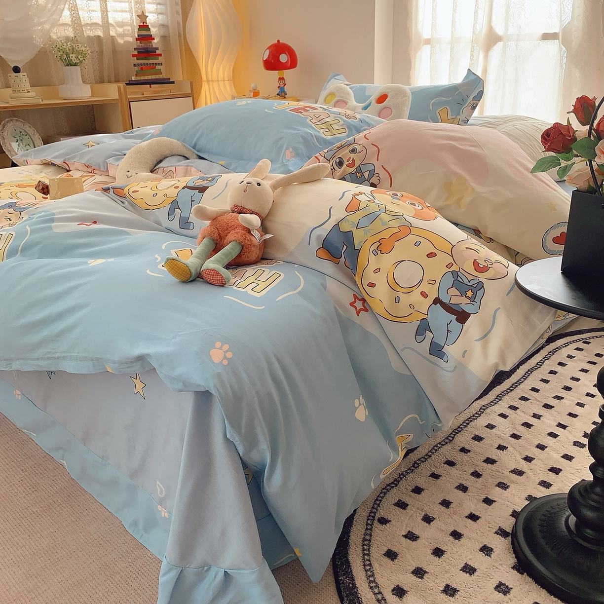 91家纺网 家纺一手货源 找家纺 奈萝家纺 2025新款全棉纯棉小清新印花四件套-第二波 朱迪