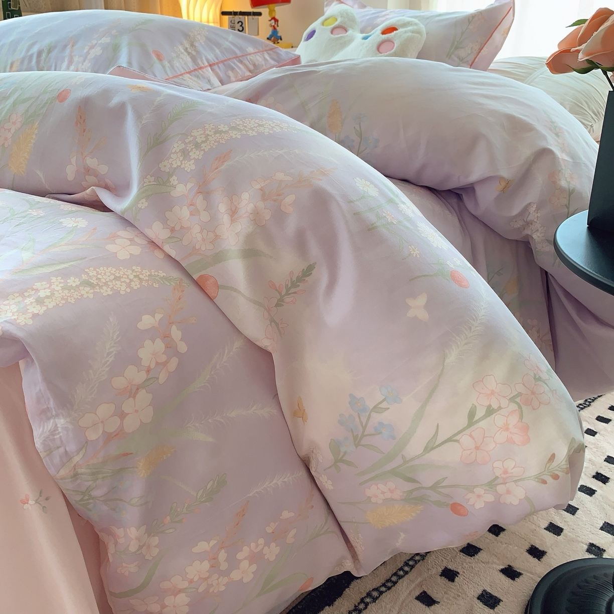 奈萝家纺 2025新款全棉纯棉小清新印花四件套-第二波 幽兰雅韵