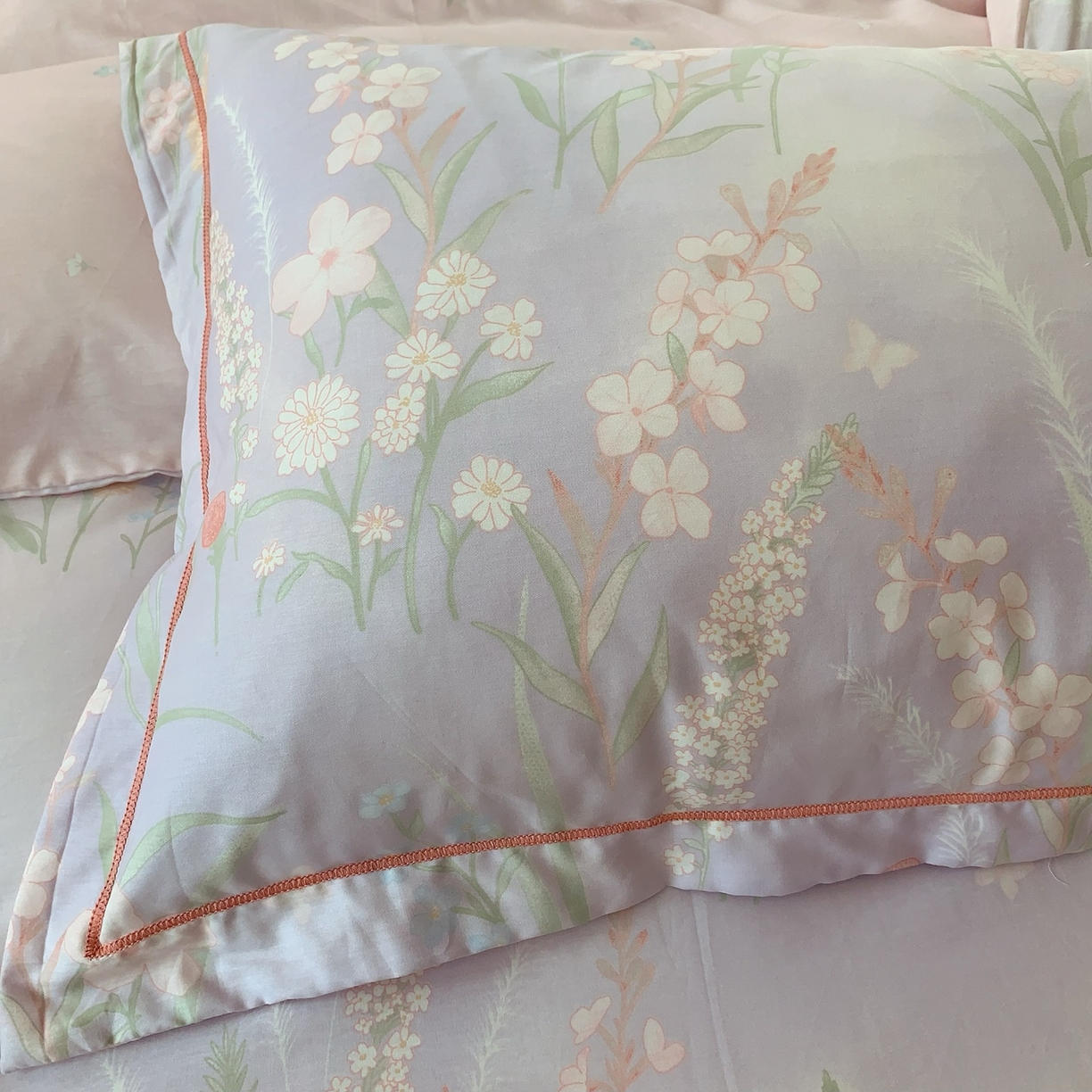 91家纺网 家纺一手货源 找家纺 奈萝家纺 2025新款全棉纯棉小清新印花四件套-第二波 幽兰雅韵