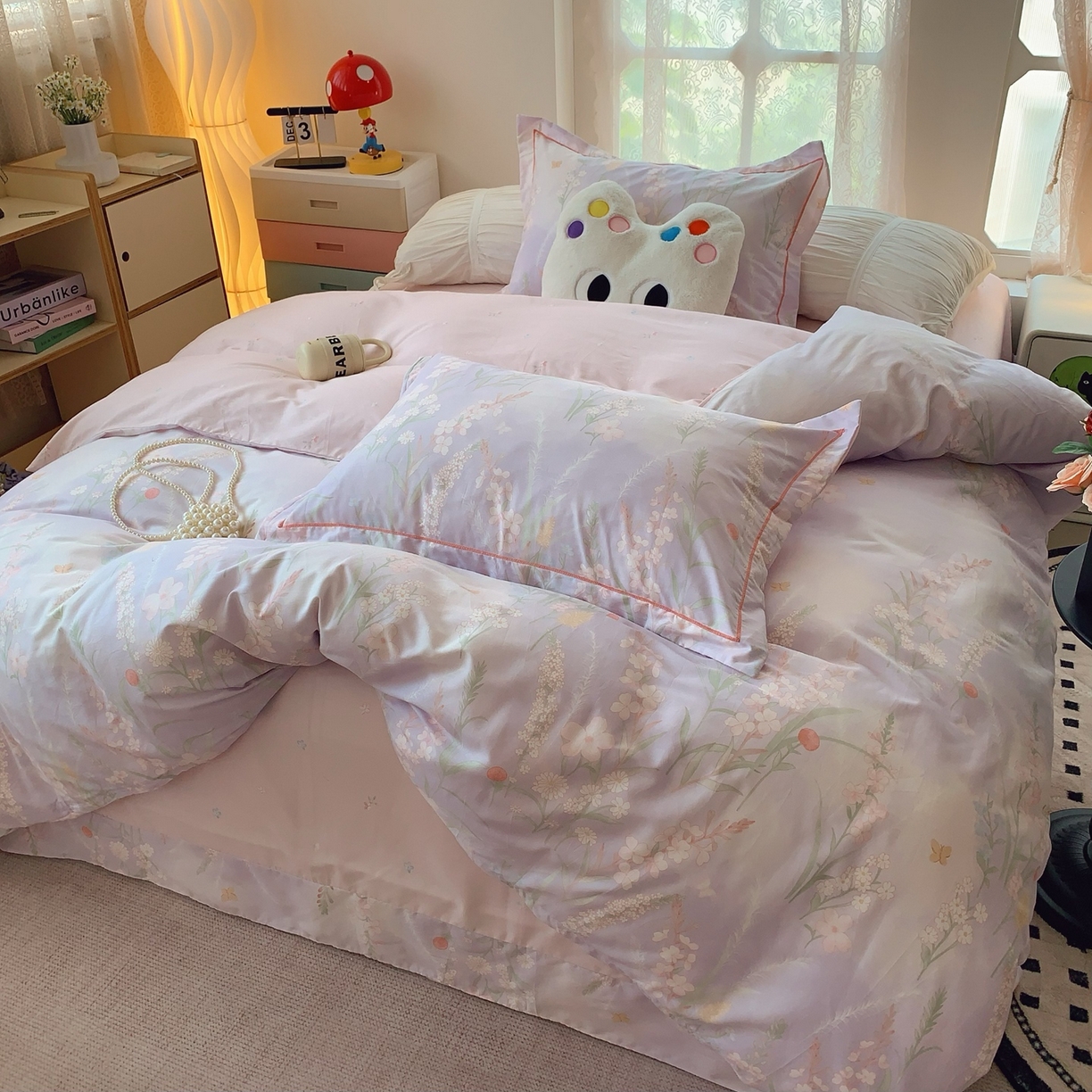 91家纺网 家纺一手货源 找家纺 奈萝家纺 2025新款全棉纯棉小清新印花四件套-第二波 幽兰雅韵