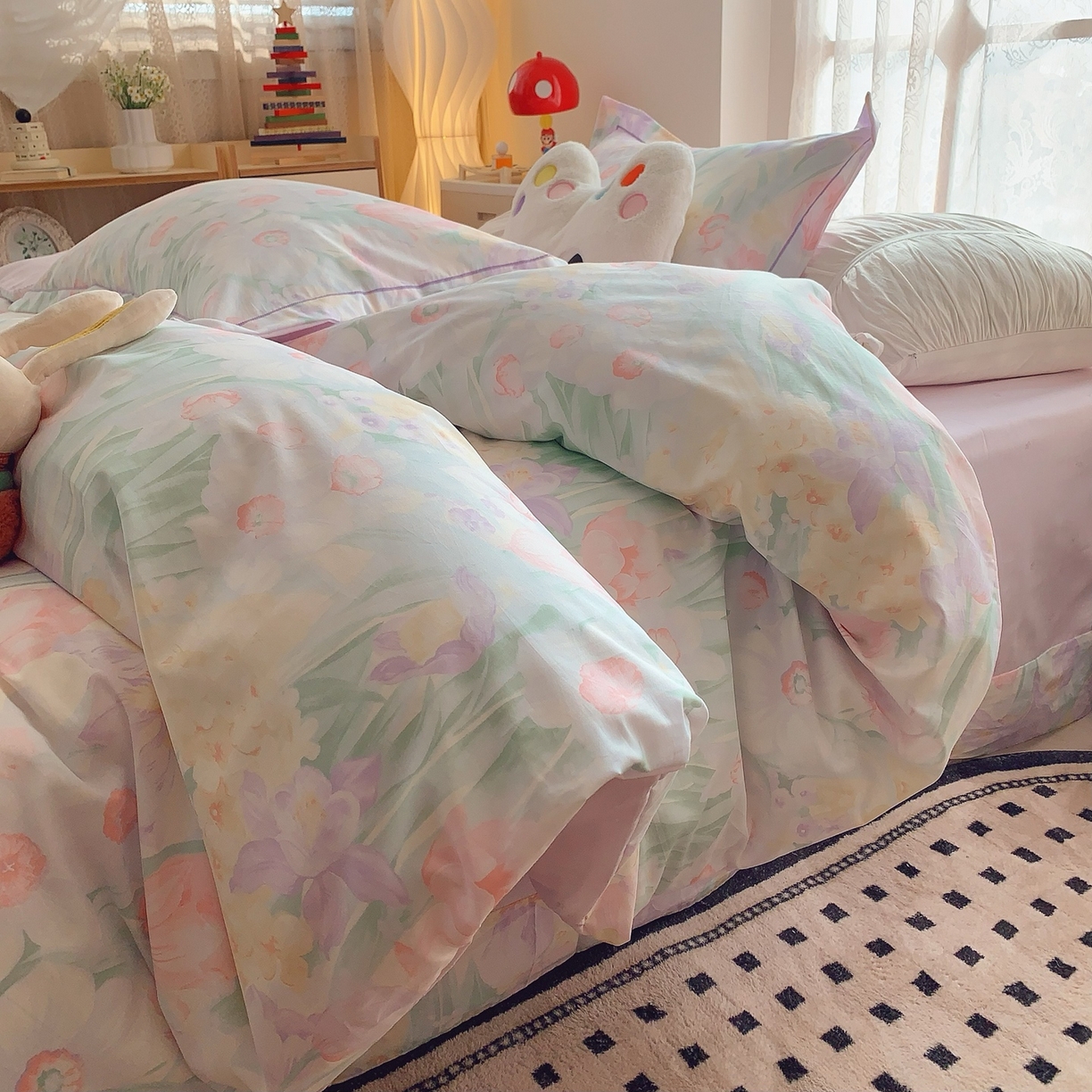 奈萝家纺 2025新款全棉纯棉小清新印花四件套-第二波 星河恋