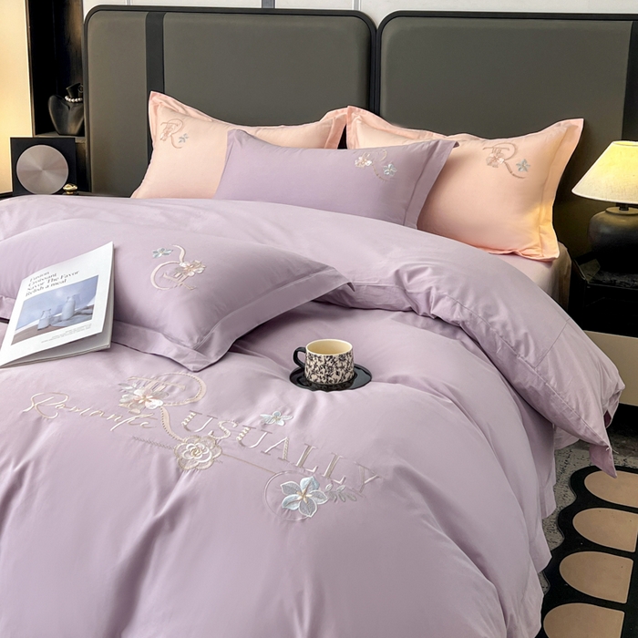 91家纺网 家纺一手货源 找家纺 （总）AB家纺  2026年新款全棉绣花四件套—春妍