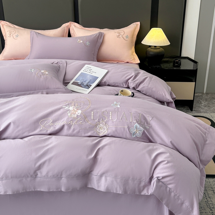 91家纺网 家纺一手货源 找家纺 （总）AB家纺  2026年新款全棉绣花四件套—春妍