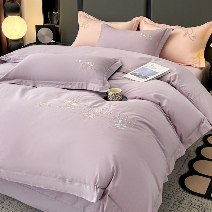 91家纺网 家纺一手货源 找家纺 （总）AB家纺  2026年新款全棉绣花四件套—春妍