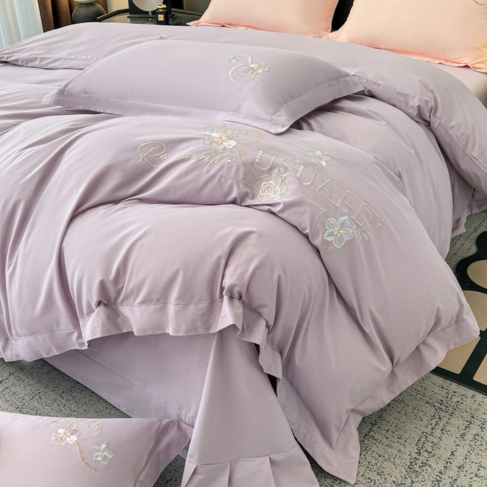 91家纺网 家纺一手货源 找家纺 （总）AB家纺  2026年新款全棉绣花四件套—春妍