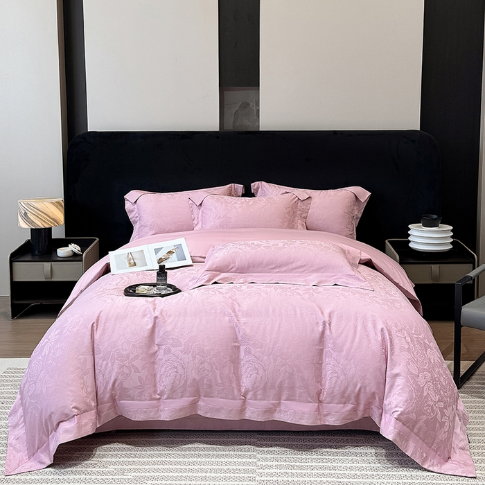 91家纺网 家纺一手货源 找家纺 （总）60支花开富贵长绒棉丝光全棉提花四件套