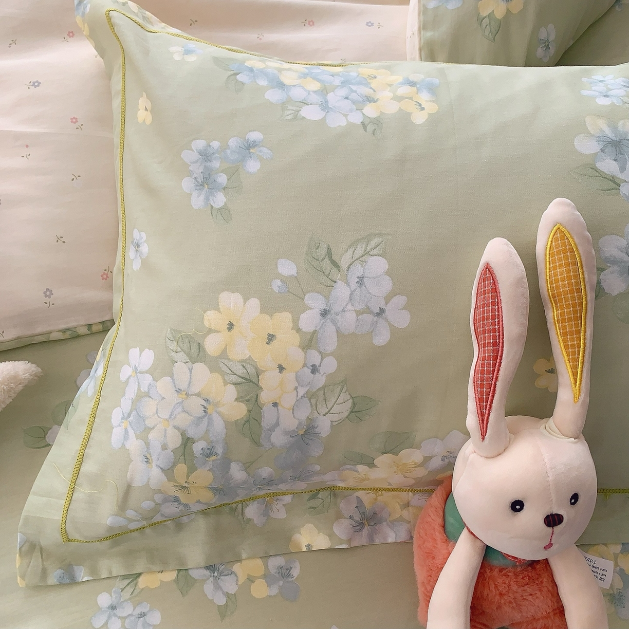 91家纺网 家纺一手货源 找家纺 奈萝家纺 2025新款全棉纯棉小清新印花四件套-第二波 夏末青花