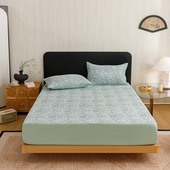 91家纺网 家纺一手货源 找家纺 （总）悦然毛巾被 2026新款全棉三层纱加厚纱布枕套床笠三件套