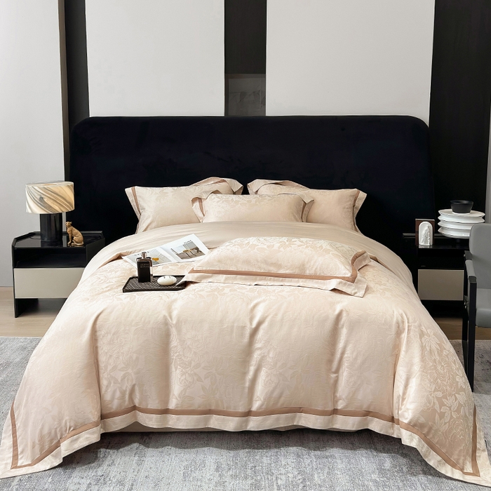 91家纺网 家纺一手货源 找家纺 （总）60支花开富贵长绒棉丝光全棉提花四件套