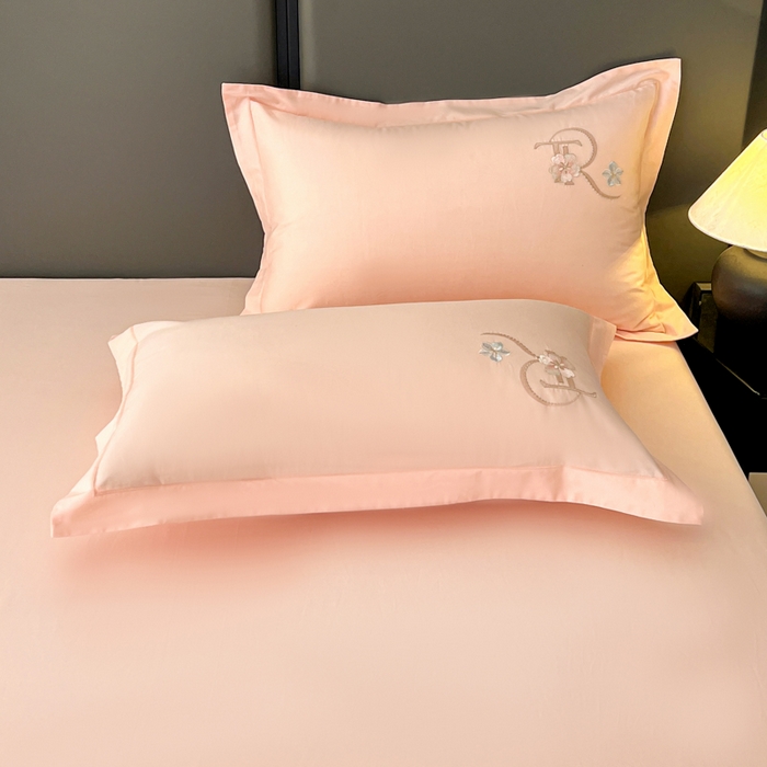 91家纺网 家纺一手货源 找家纺 AB家纺  2026年新款全棉绣花四件套—春妍 春妍-粉玉