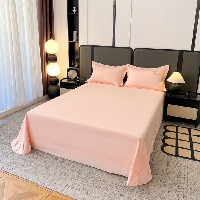 91家纺网 家纺一手货源 找家纺 AB家纺  2026年新款全棉绣花四件套—春妍 春妍-粉玉