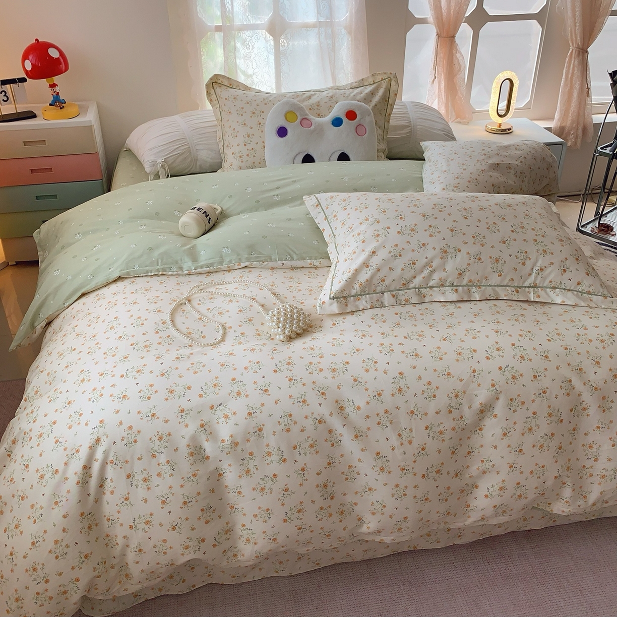 91家纺网 家纺一手货源 找家纺 奈萝家纺 2025新款全棉纯棉小清新印花四件套-第二波 碎花情怀