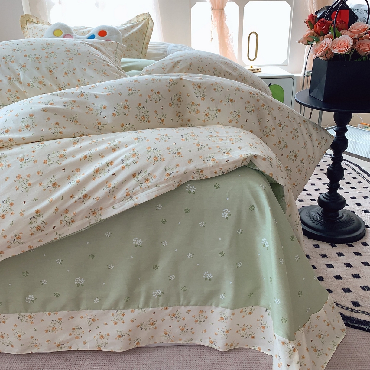 91家纺网 家纺一手货源 找家纺 奈萝家纺 2025新款全棉纯棉小清新印花四件套-第二波 碎花情怀