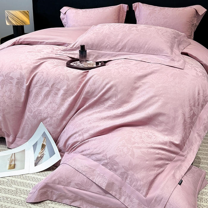 91家纺网 家纺一手货源 找家纺 （总）60支花开富贵长绒棉丝光全棉提花四件套