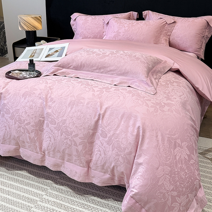 91家纺网 家纺一手货源 找家纺 （总）60支花开富贵长绒棉丝光全棉提花四件套