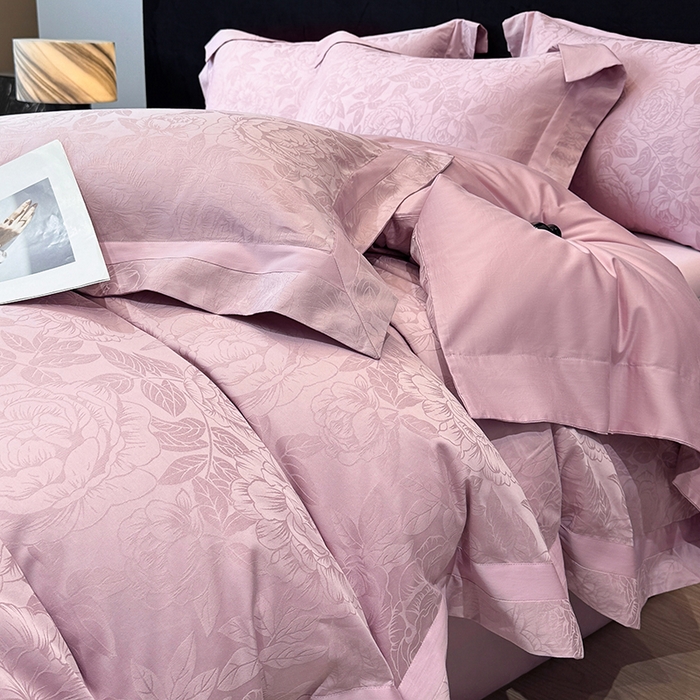 91家纺网 家纺一手货源 找家纺 （总）60支花开富贵长绒棉丝光全棉提花四件套