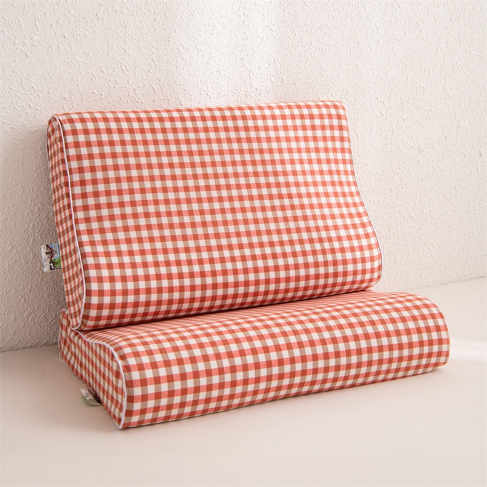 91家纺网 家纺一手货源 找家纺 （总）仁宇枕业 2026新款全棉色织水洗棉儿童乳胶枕中老年成人乳胶枕头枕芯