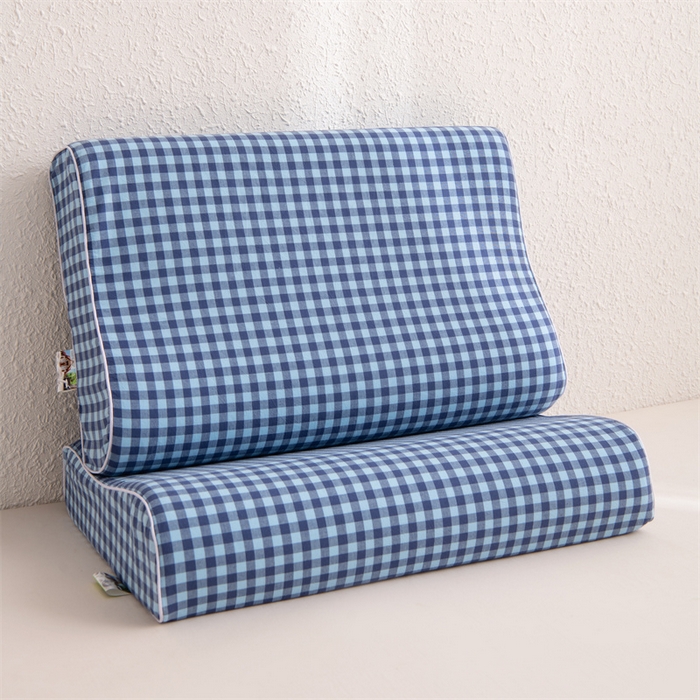 91家纺网 家纺一手货源 找家纺 （总）仁宇枕业 2026新款全棉色织水洗棉儿童乳胶枕中老年成人乳胶枕头枕芯