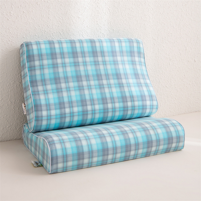 91家纺网 家纺一手货源 找家纺 （总）仁宇枕业 2026新款全棉色织水洗棉儿童乳胶枕中老年成人乳胶枕头枕芯