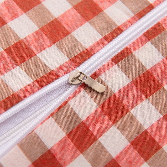 91家纺网 家纺一手货源 找家纺 仁宇枕业 2026新款全棉色织水洗棉儿童乳胶枕中老年成人乳胶枕头枕芯 无印风乳胶枕-蜜粉小格